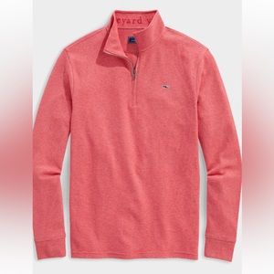 Men’s Vineyard Vines Saltwater Quarter Zip, size XL in Resort Red.